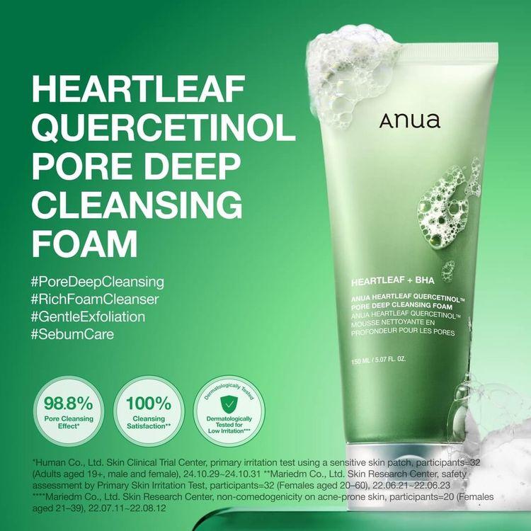 Anua Heartleaf Quercetinol Cleansing Foam 150ml