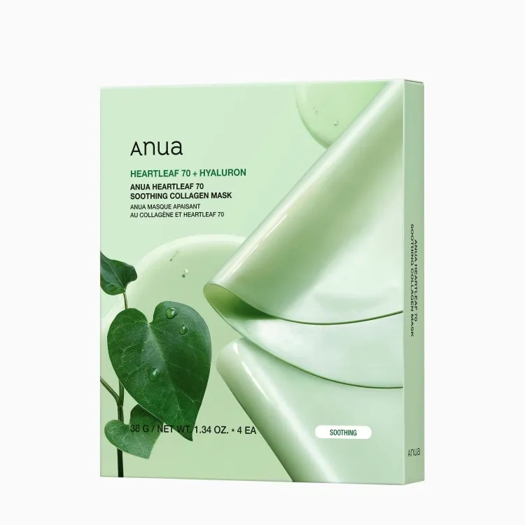 Anua Heartleaf 70 Soothing Collagen Mask (4ea)l, 38x4