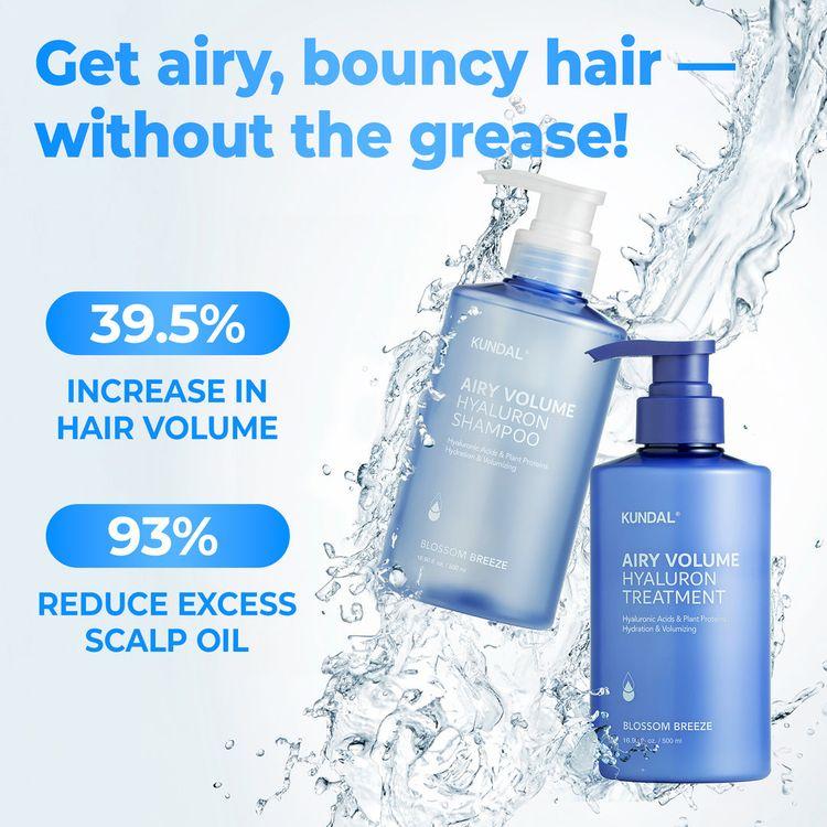 Kundal Airy Volume Hyaluron Shampoo+treatment 300ml