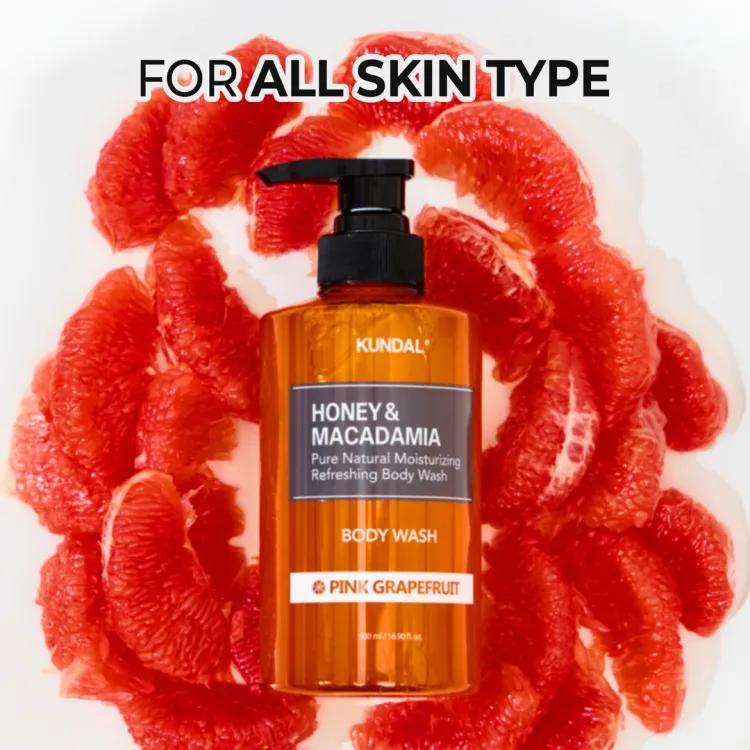 Kundal Honey&macadamia Pure Body Wash 500ml English Rose