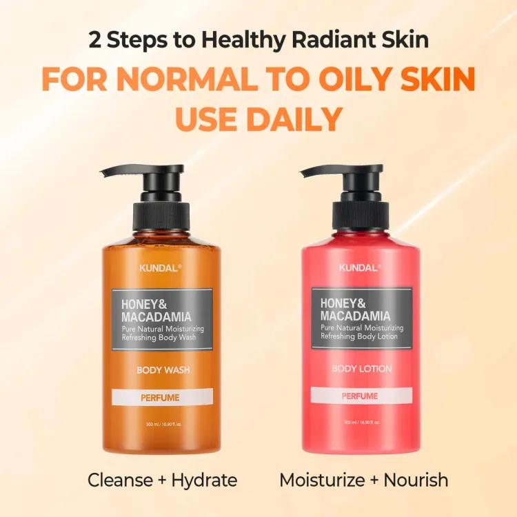 Kundal Honey&macadamia Pure Body Wash 500ml English Rose