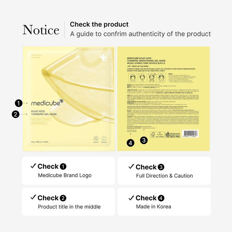 Medicube Kojic Acid Tumeric Brightening Gel Mask 28g