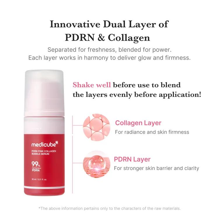 Meducube Pdrn Pink Collagen Bubble Serum 95 Ml